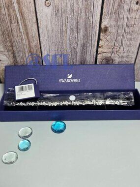 Swarovski Diapason Bracelet Mixed Cut Silver Tone Rhodium Plated Clear Crystals